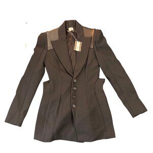 Judy Zhang Wool Blend Black Blazer Jacket